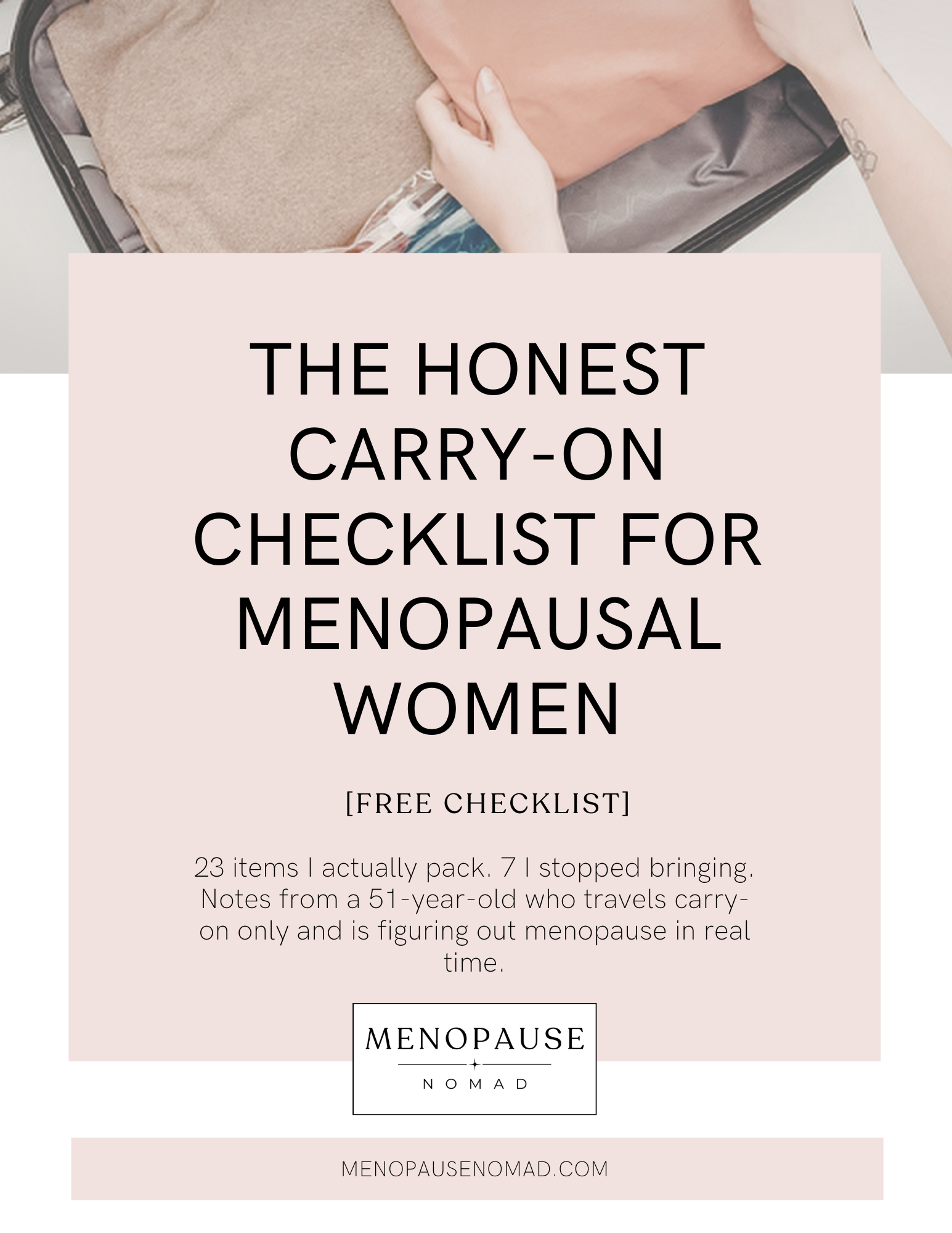 The Honest Carry-On Checklist for Menopausal Women