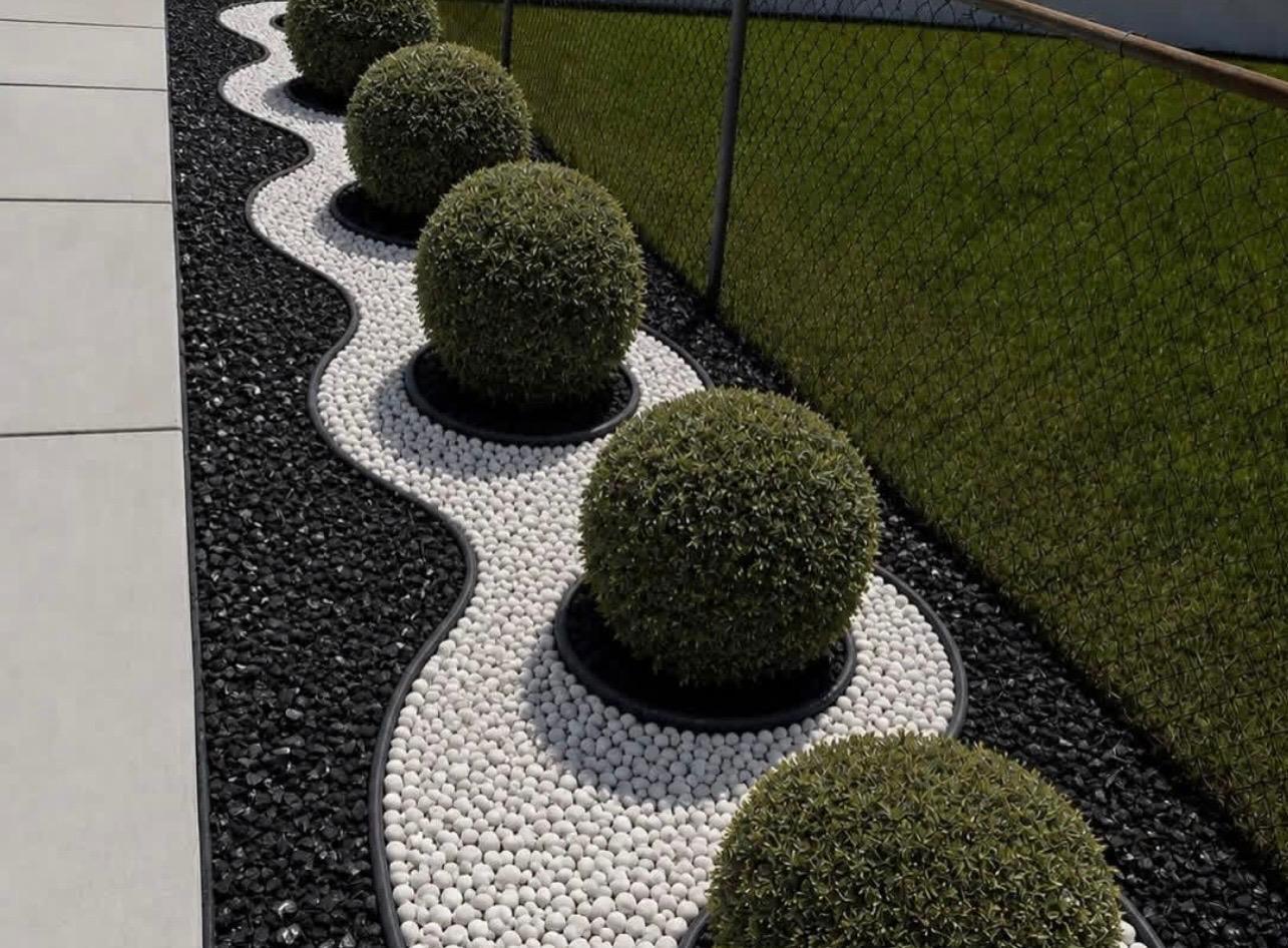Garden walkway landscaping