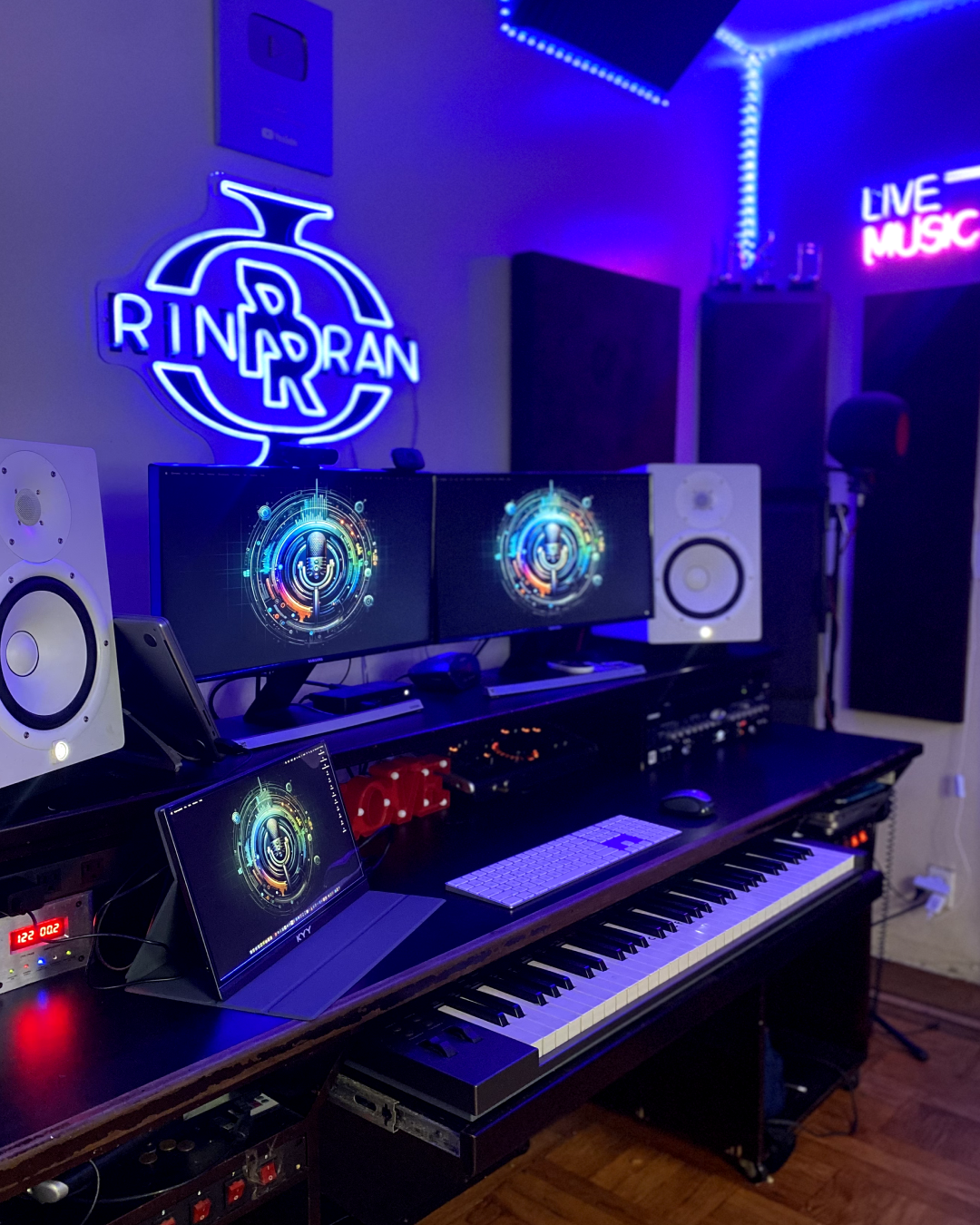 Recording studio interior for Rinran Studio