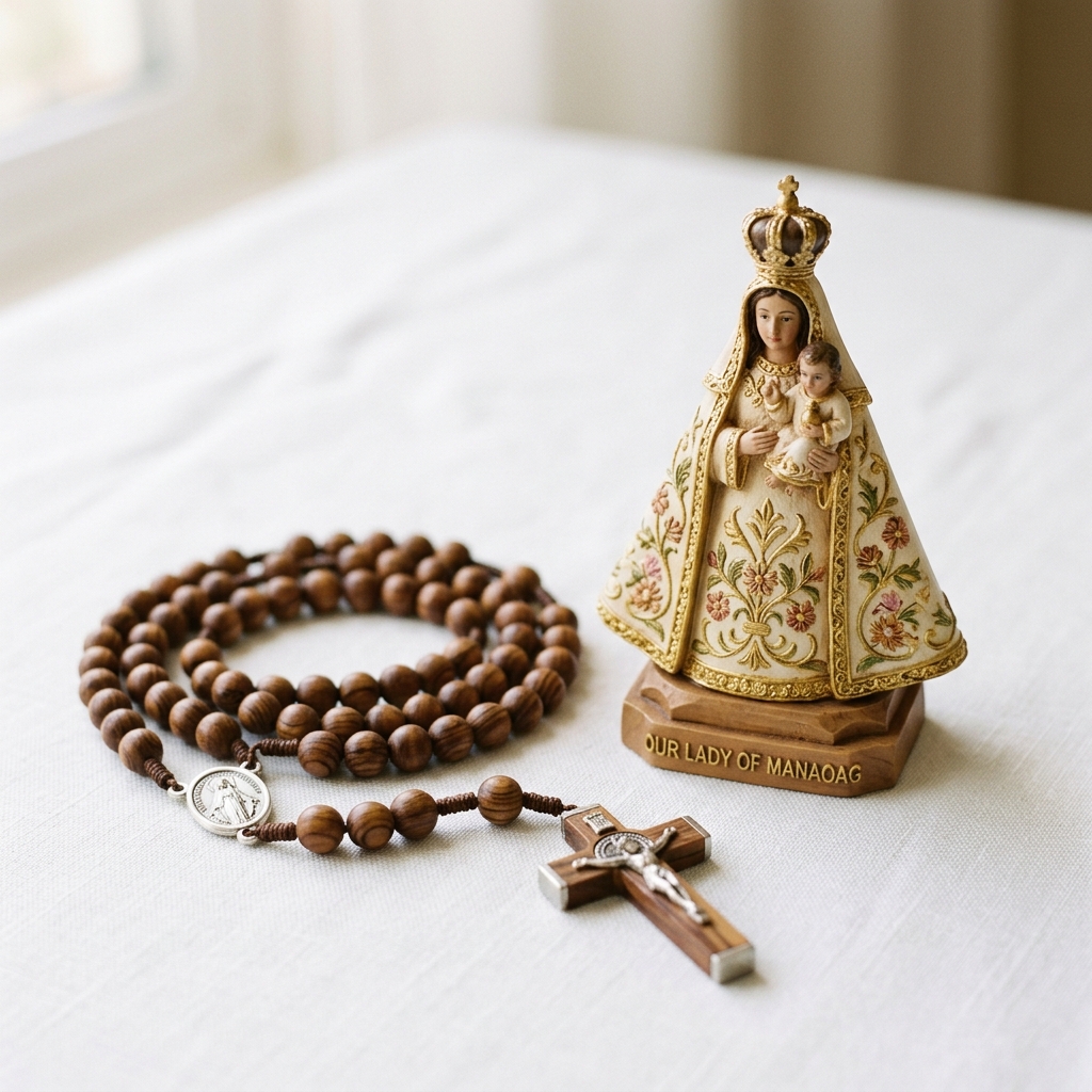 Wooden Rosaries & Statues
