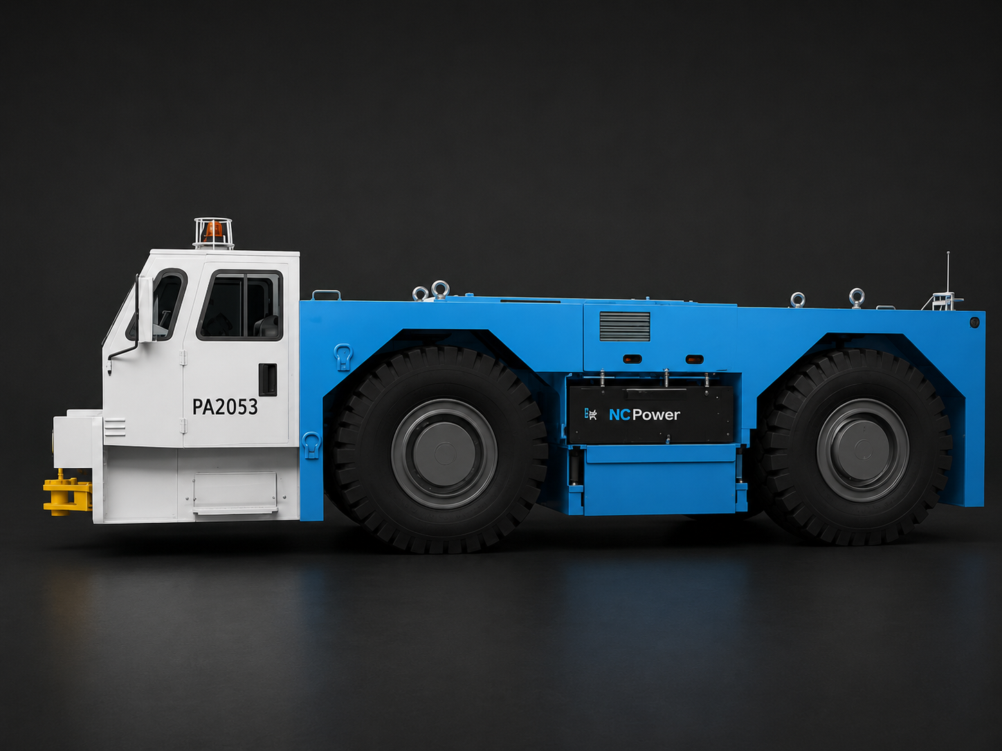 Tractor de arrastre GSE equipado con batería de litio NC Power