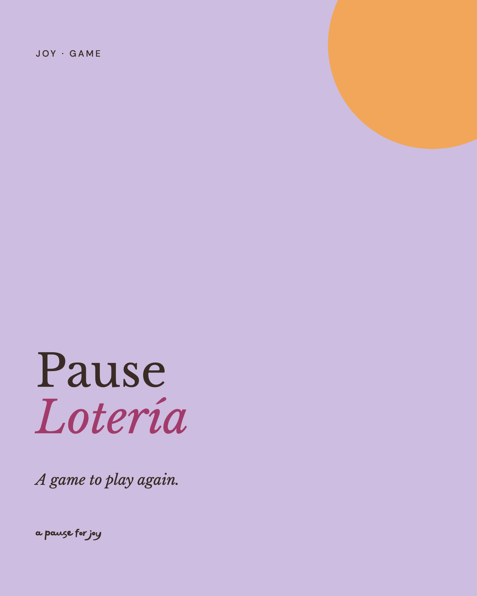 Pause Lotería cover