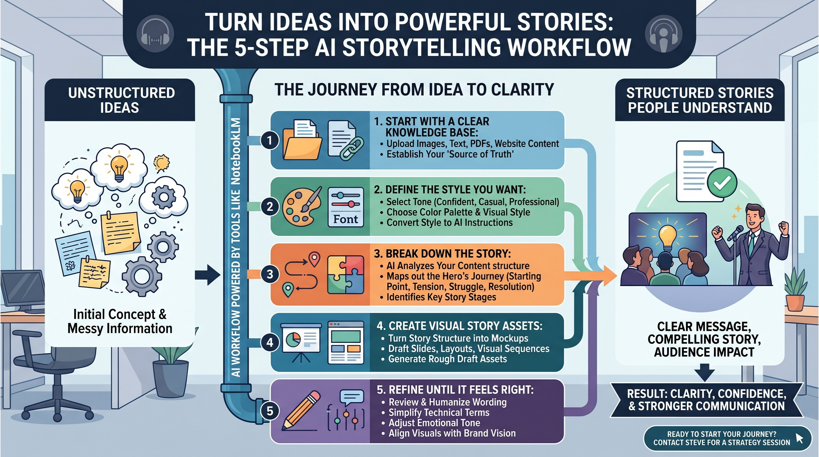 Turn Your Ideas Into Stories People Actually Understand with AI