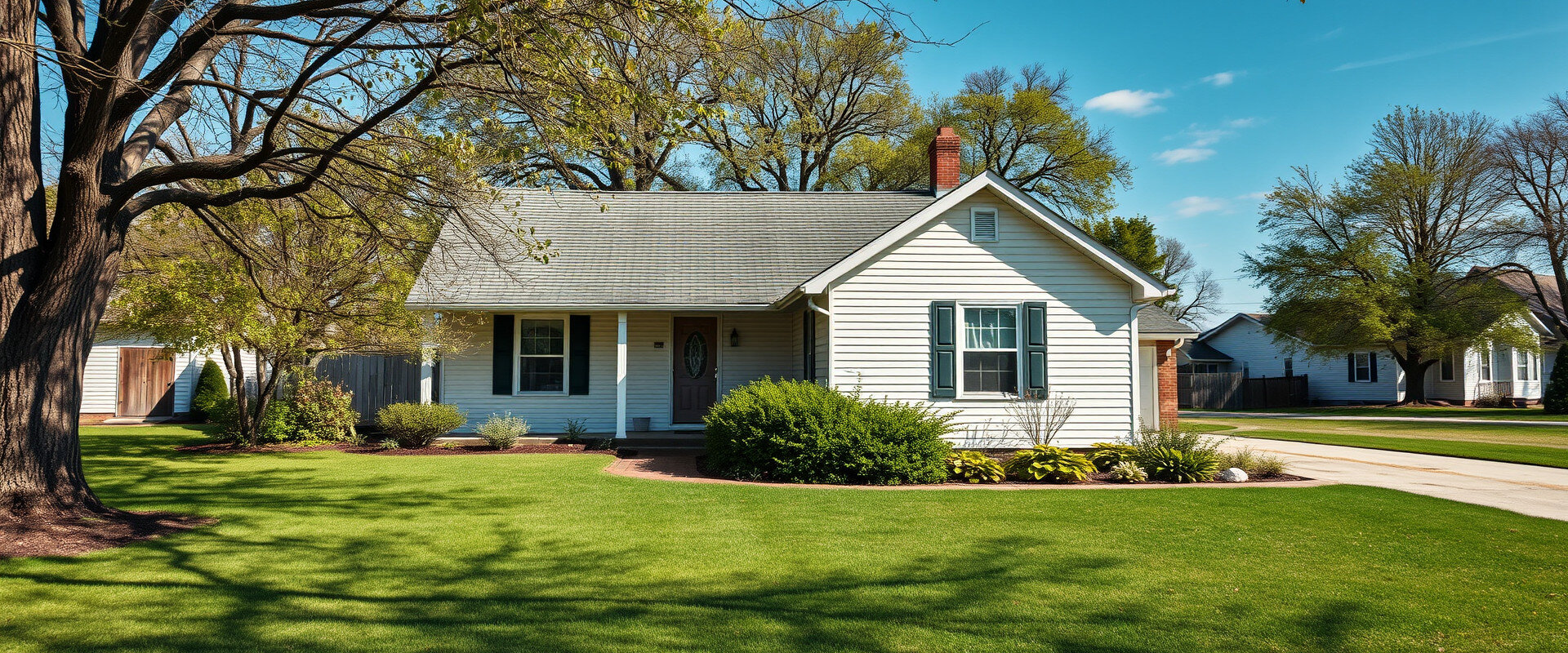 Golden-hour porch of a classic Austin bungalow