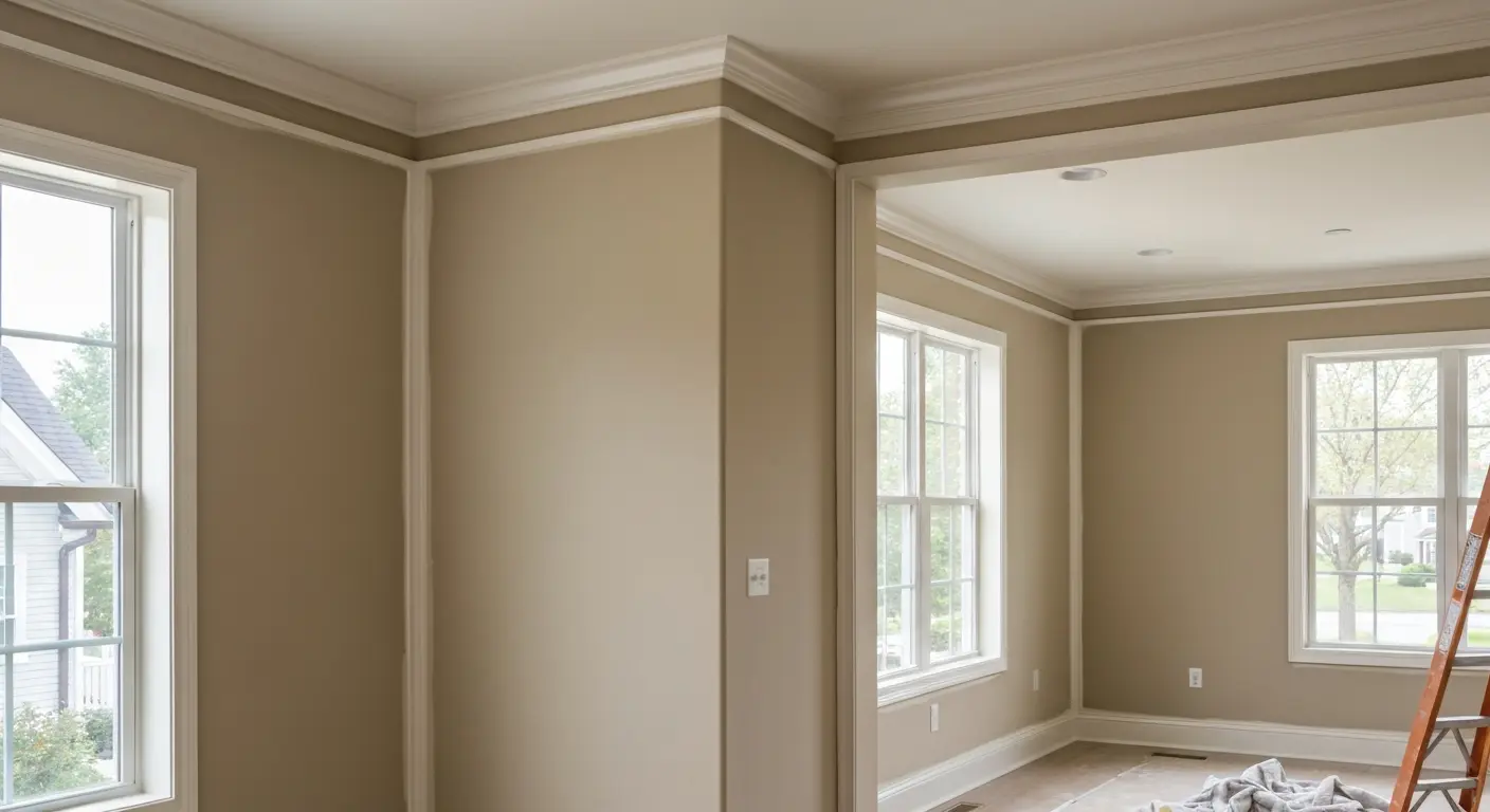Interior room painted in neutral tones