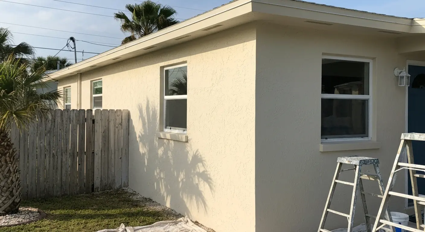 Exterior painting service on farm property