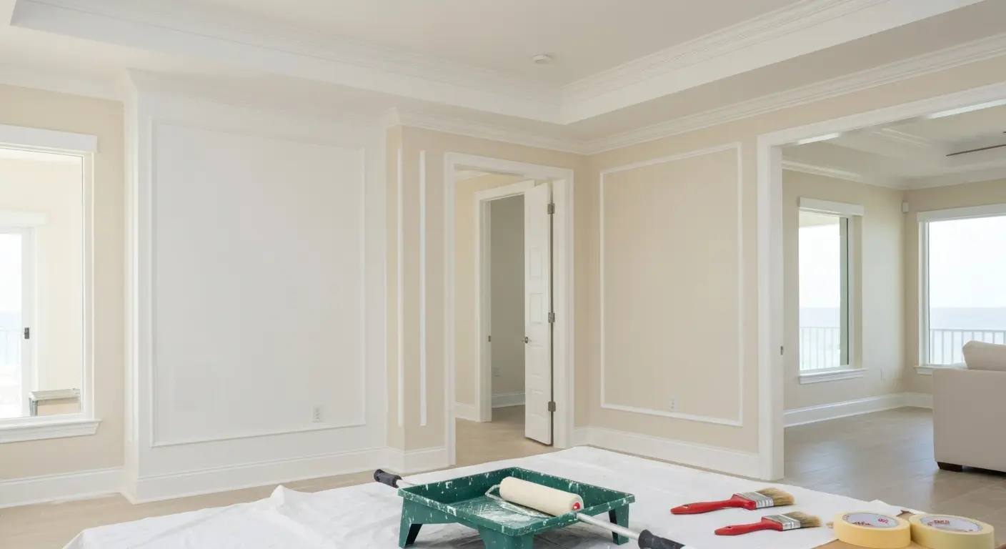 Interior painting in coastal home