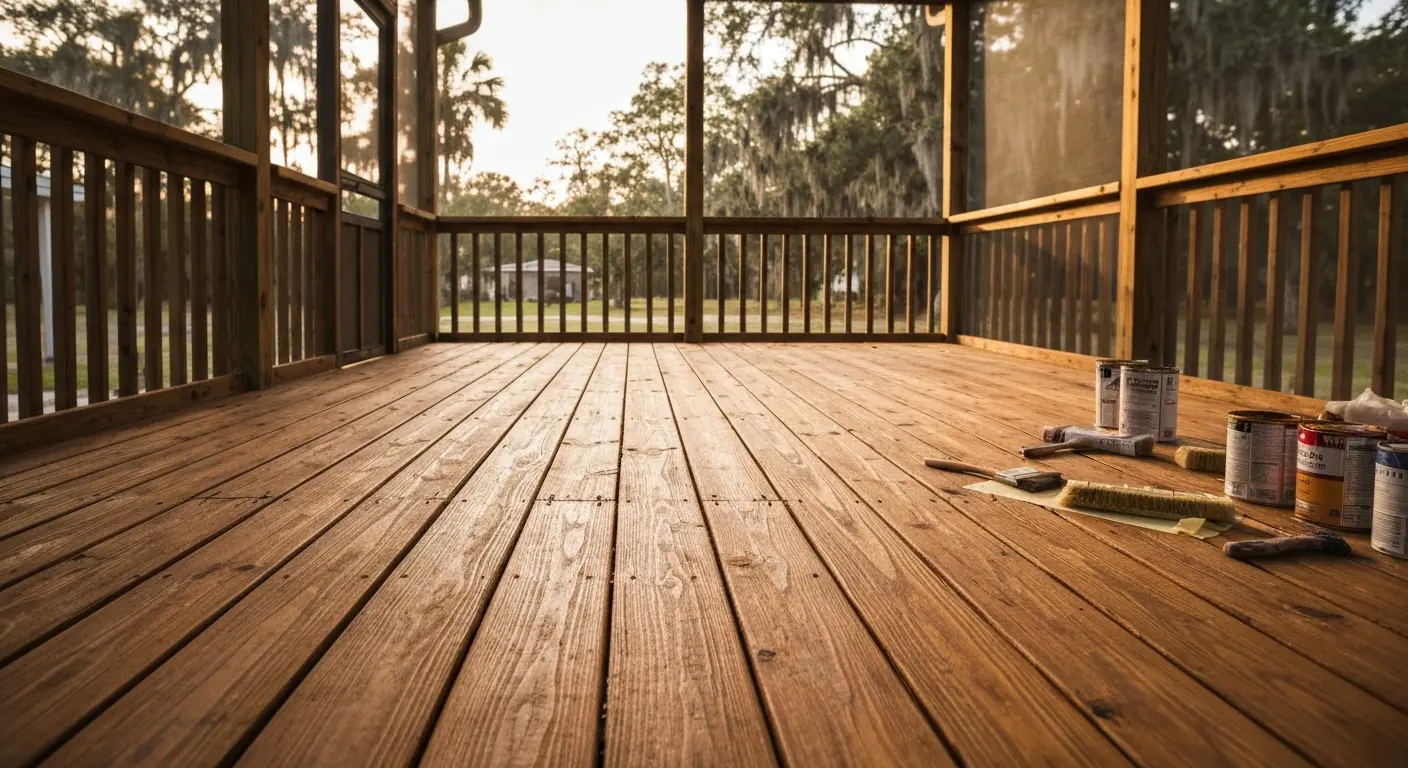Deck staining and refinishing