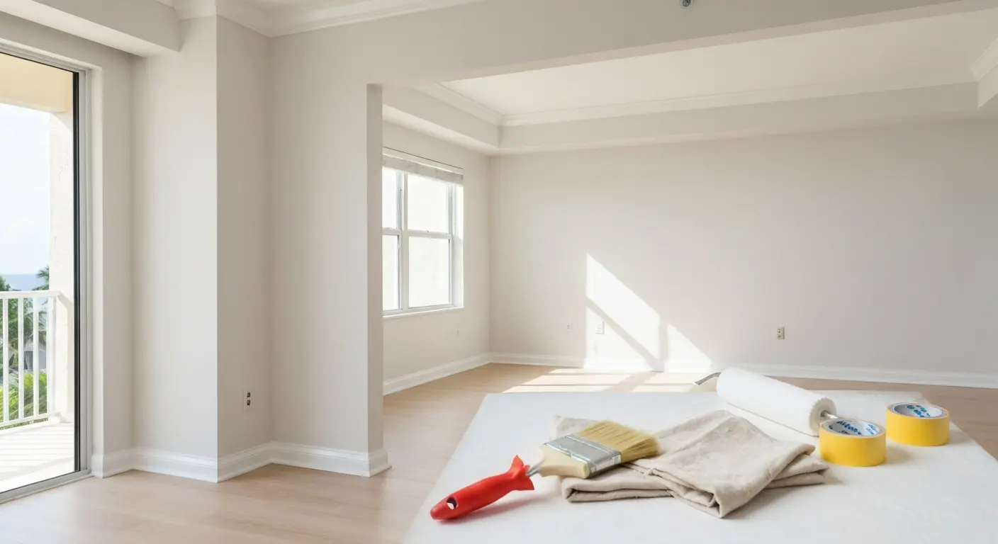 Interior room after painting