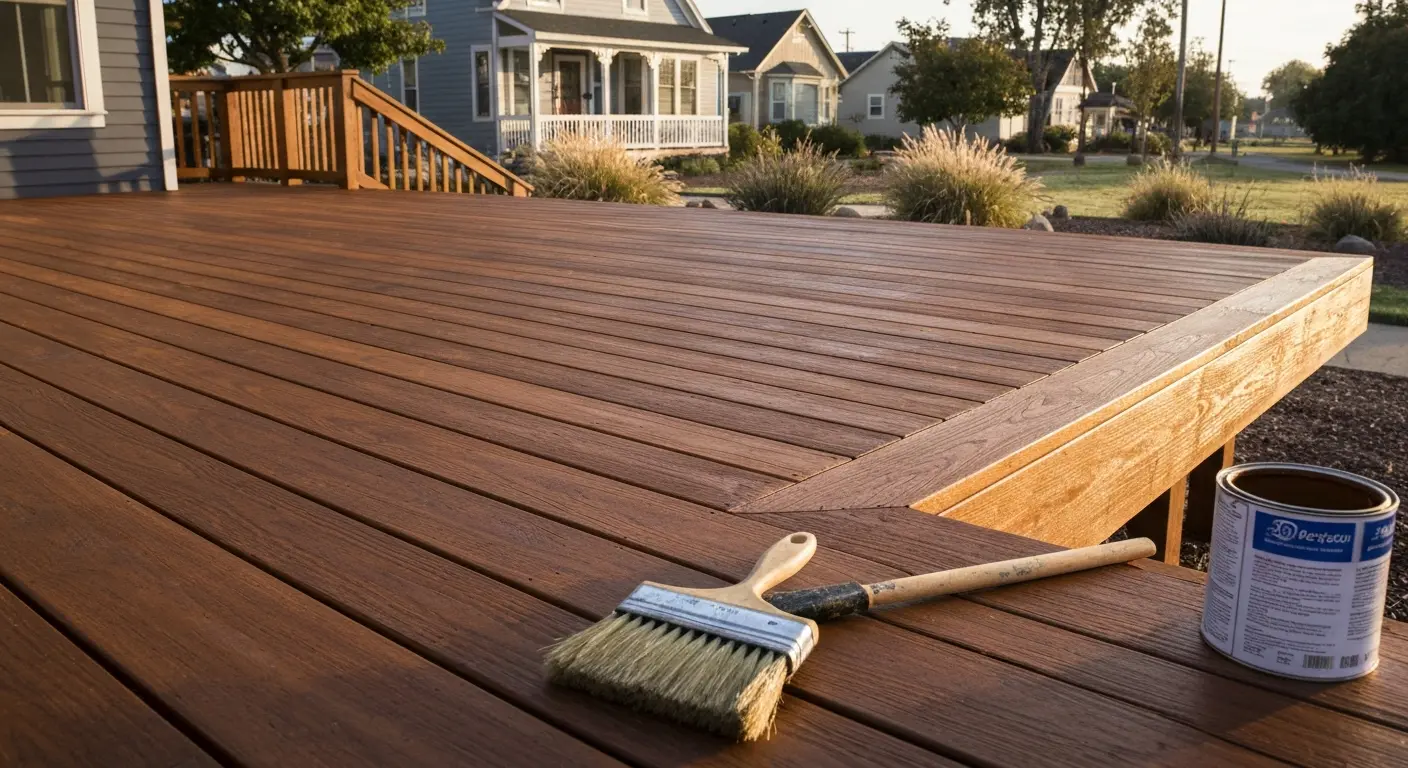 Deck staining