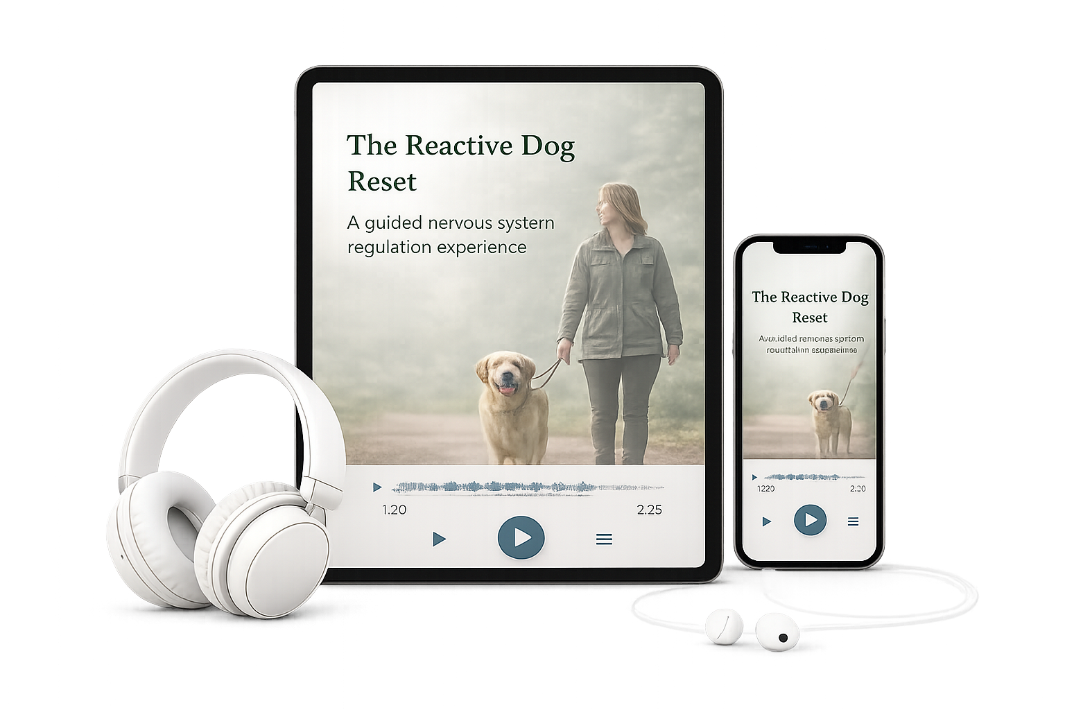 The Reactive Dog Reset mockup