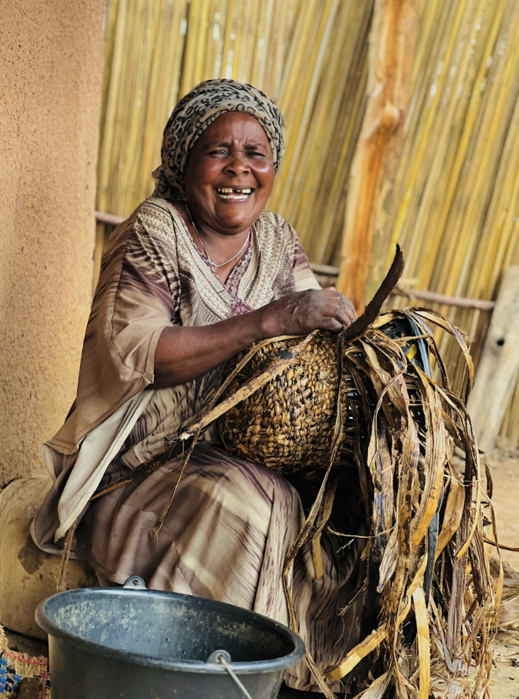 A weaver at work