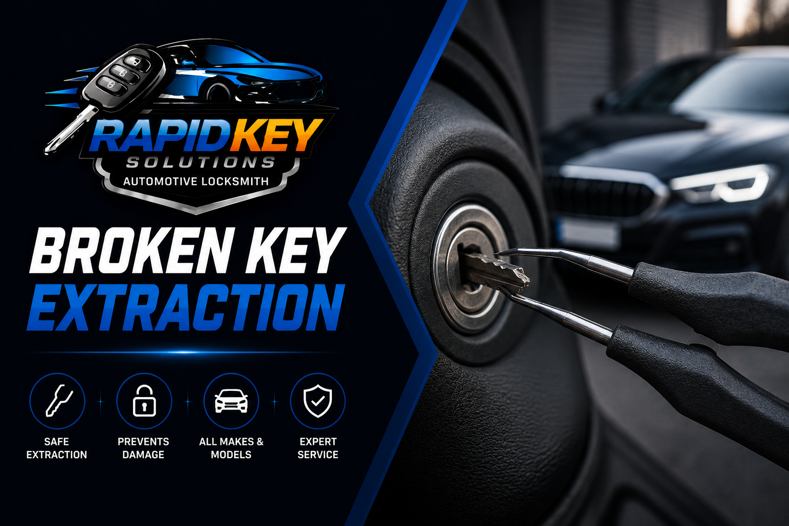 Broken car key extraction by Rapid Key Solutions