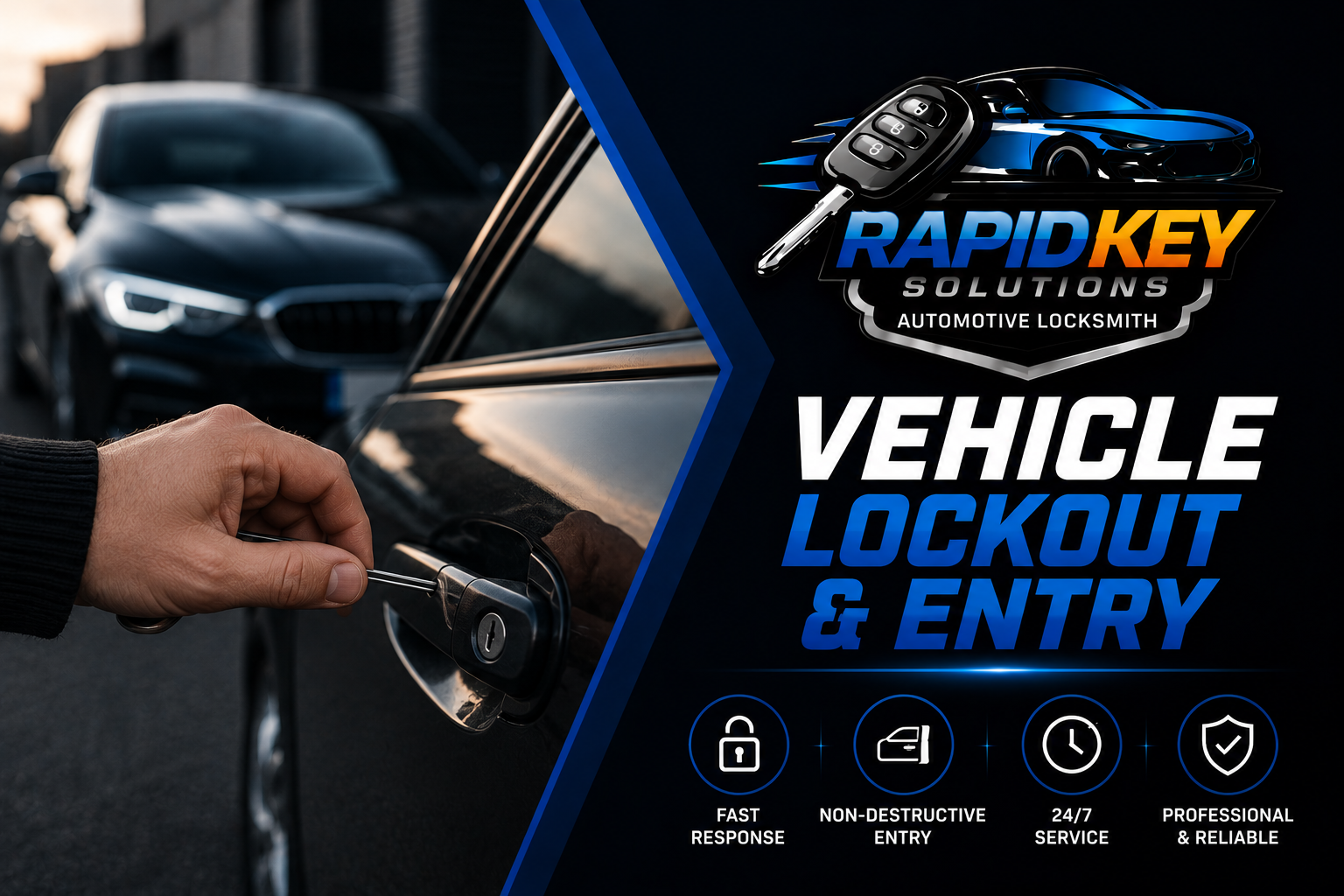 Vehicle lockout and entry service by Rapid Key Solutions