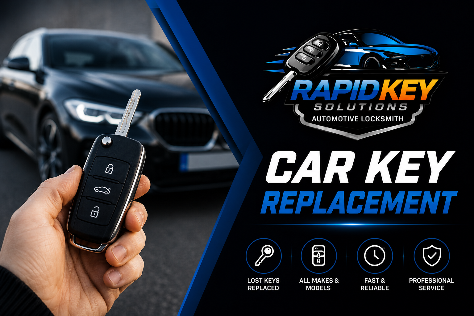 Car key replacement service in Wolverhampton by Rapid Key Solutions