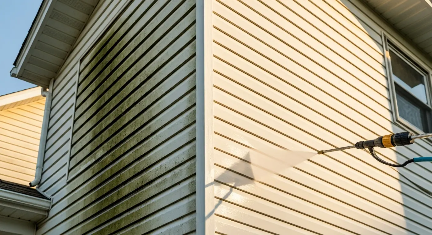 Soft washing home siding