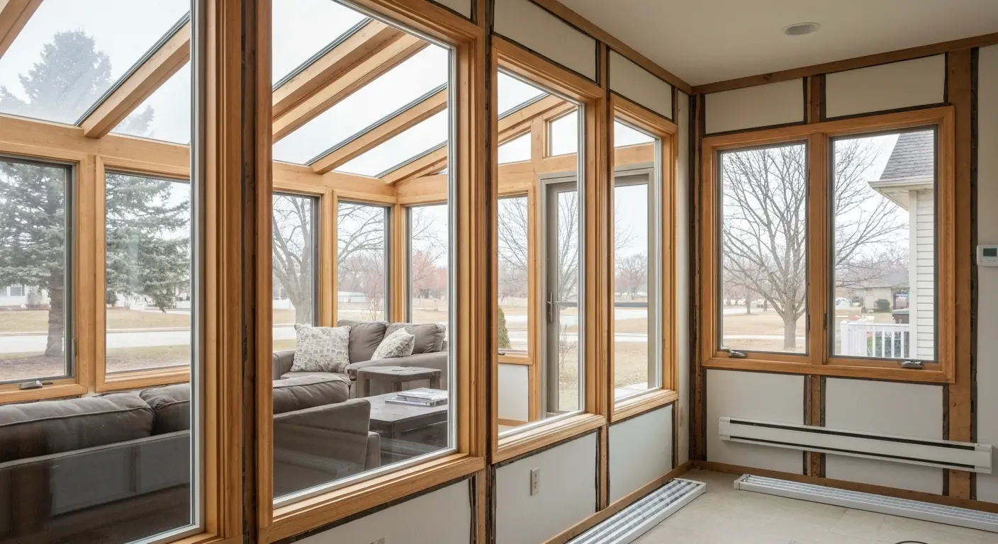 4-season sunroom with insulated walls in Grimes home