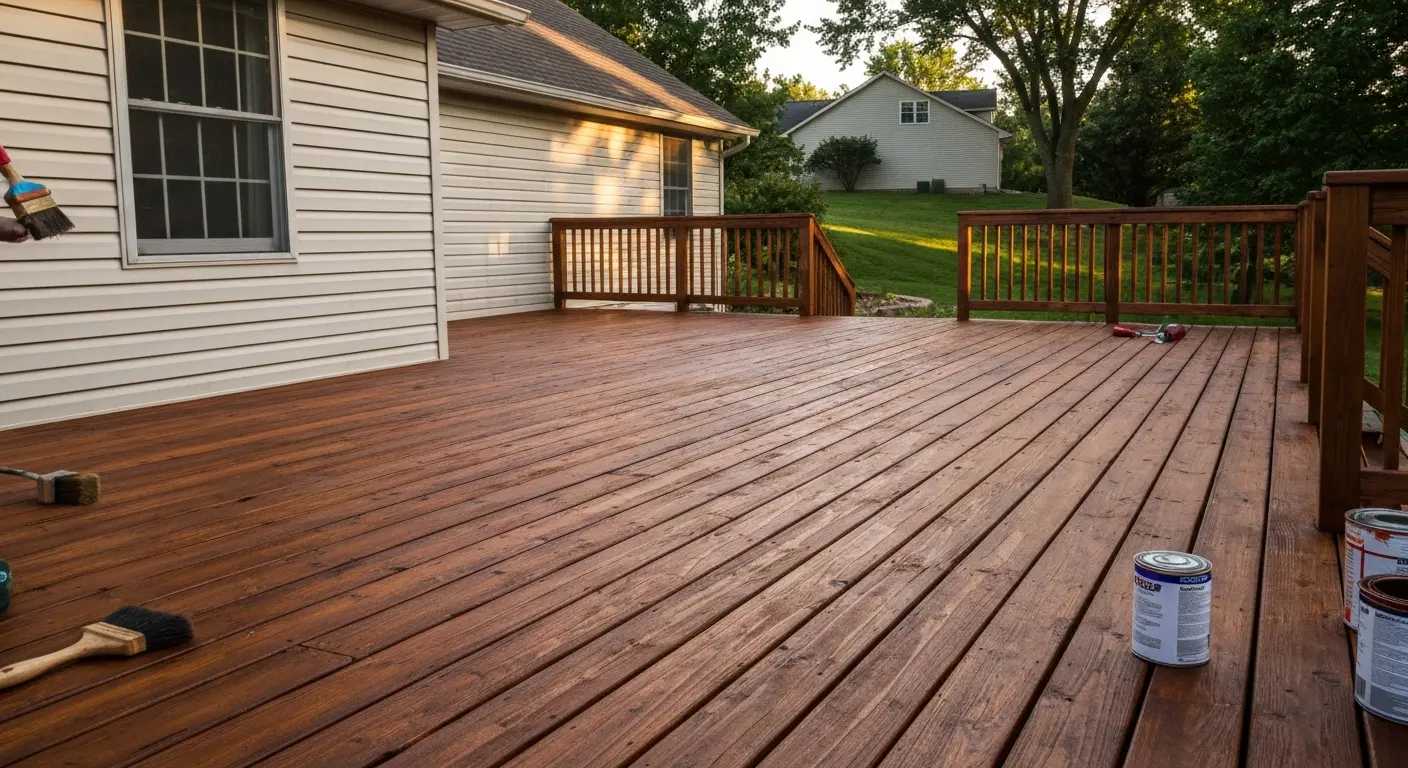 Staining and sealing