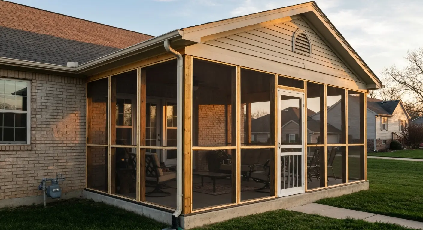 Covered porch construction