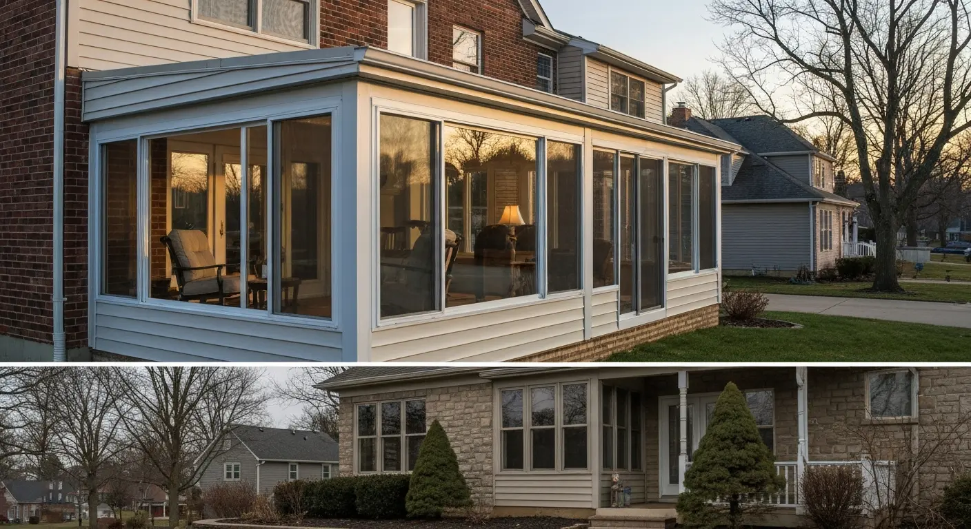 4 season sunroom with windows