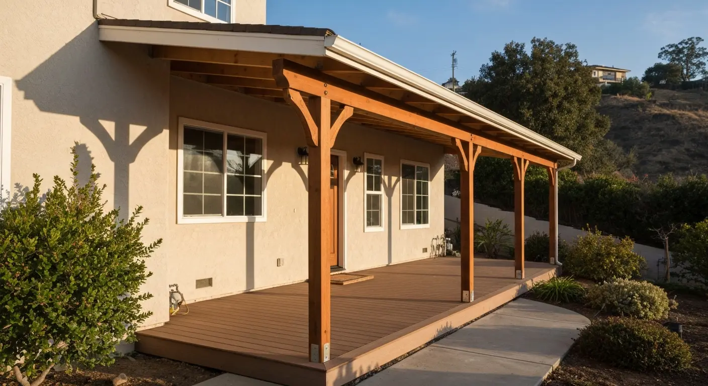 Covered porch addition