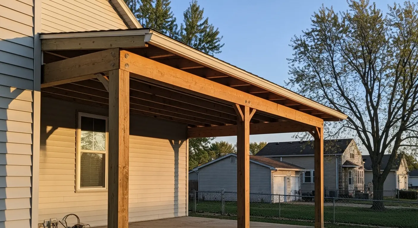 Covered porch construction