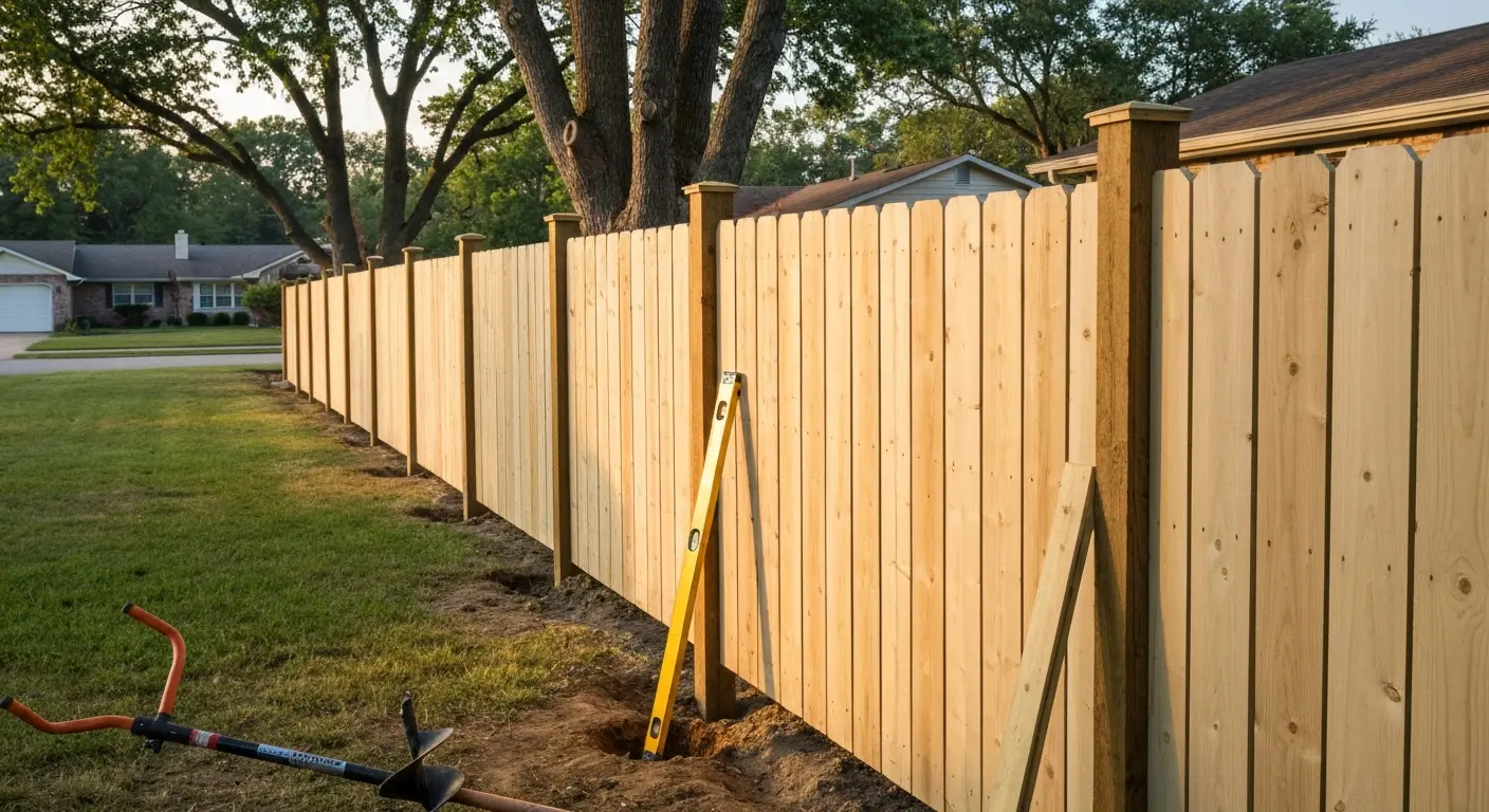 Fence contractor work