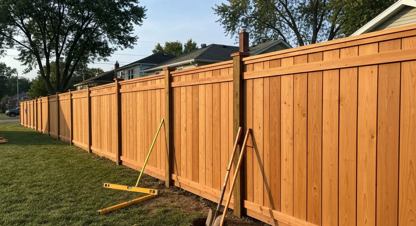 Privacy fence installation