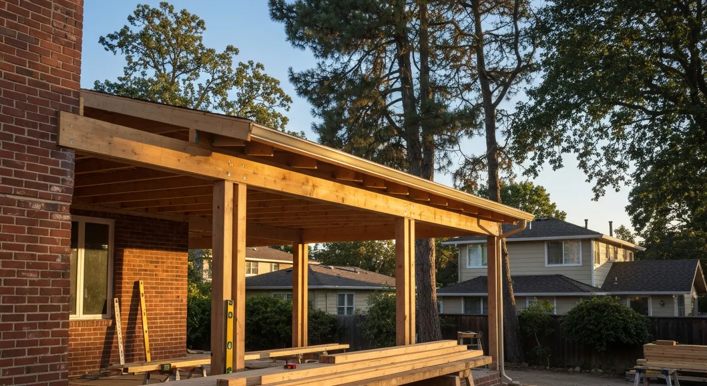 Covered porch construction
