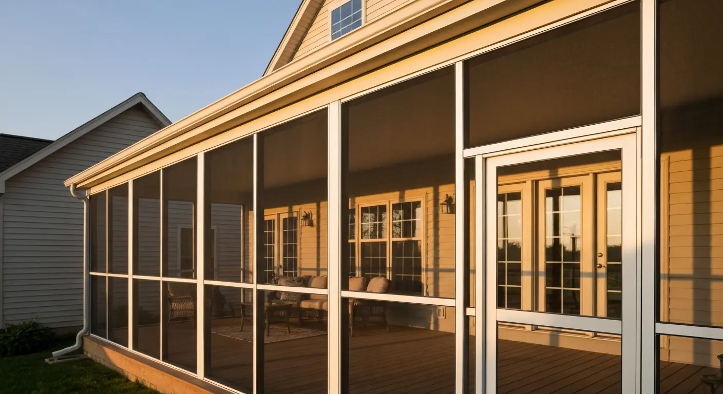 Screened porch addition