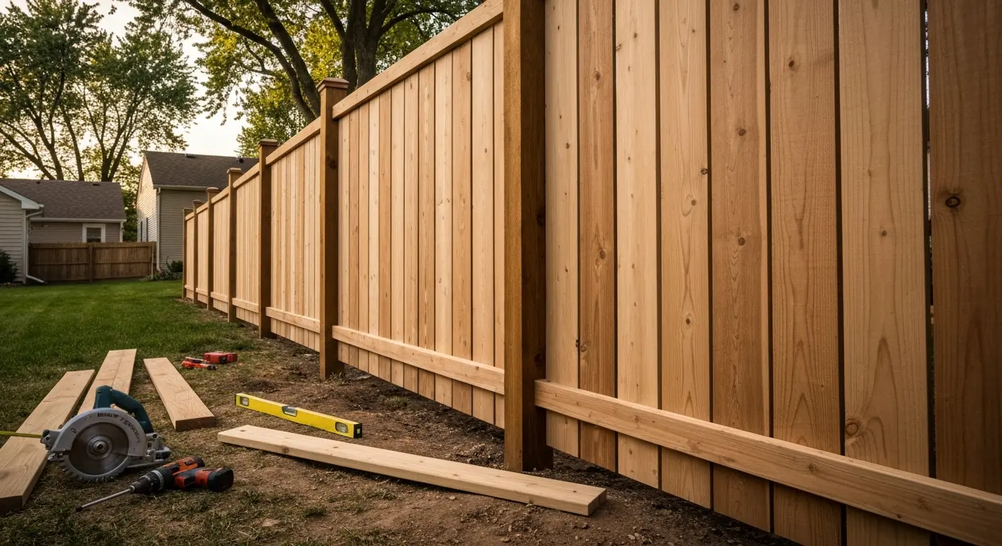 Privacy fence installation
