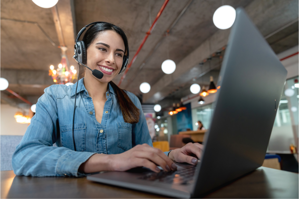 Bilingual virtual assistant working