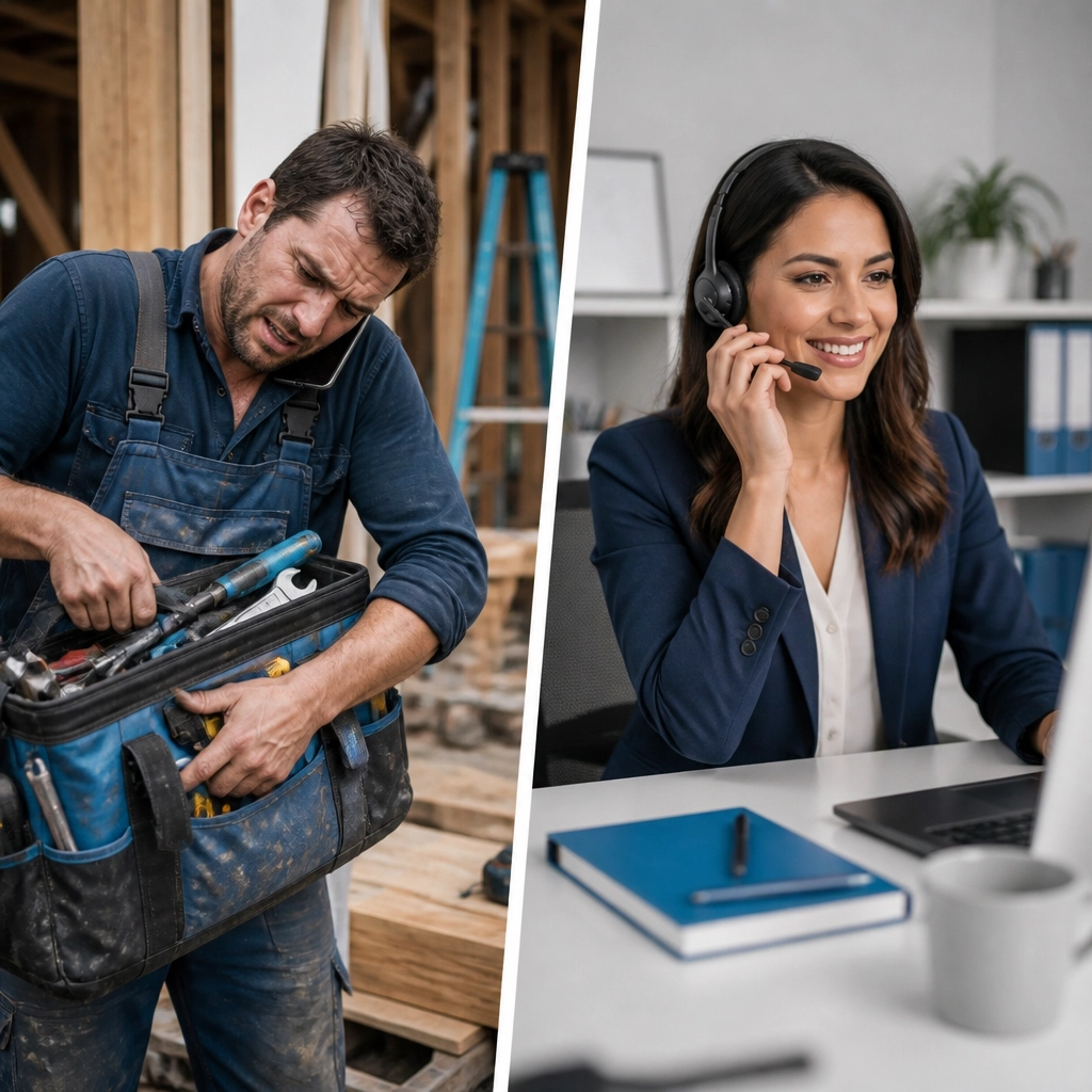 Busy plumber vs professional virtual assistant