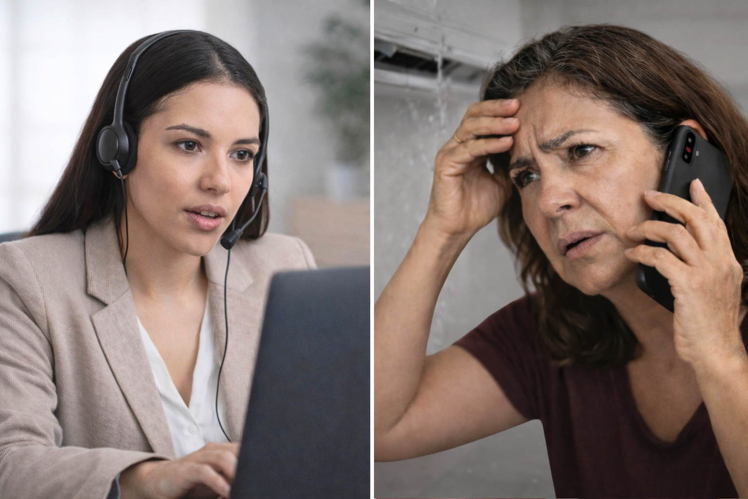 Professional remote office specialist handling client calls