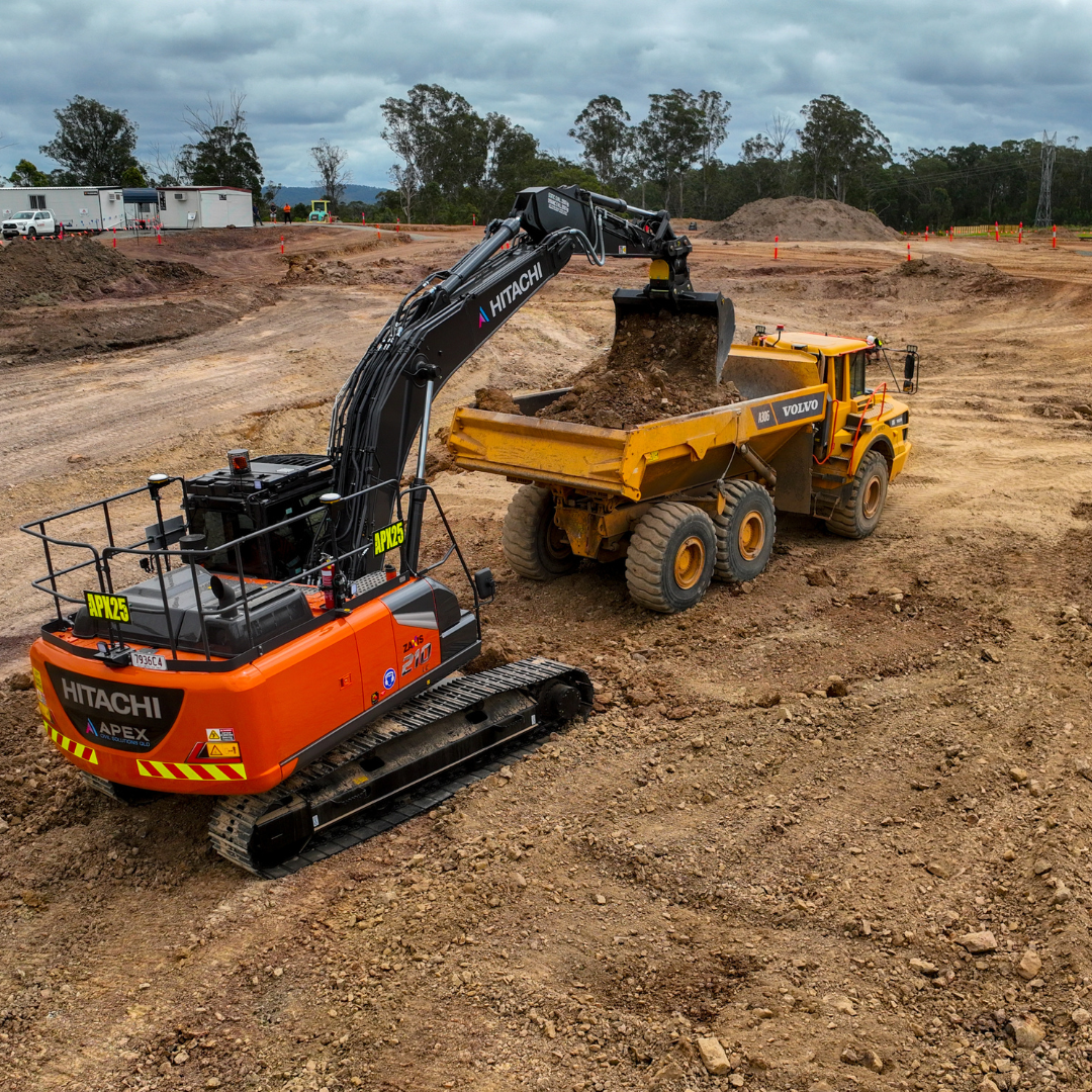 Apex Civil Solutions equipment on site