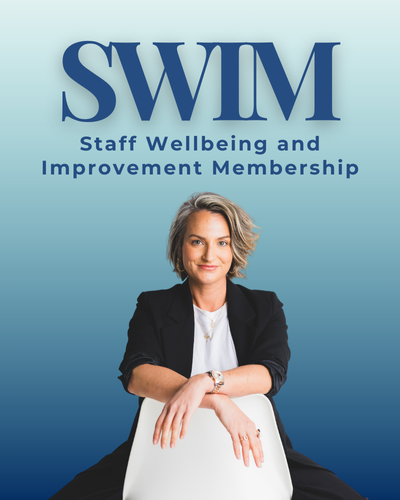 SWIM membership dashboard with staff wellbeing resources