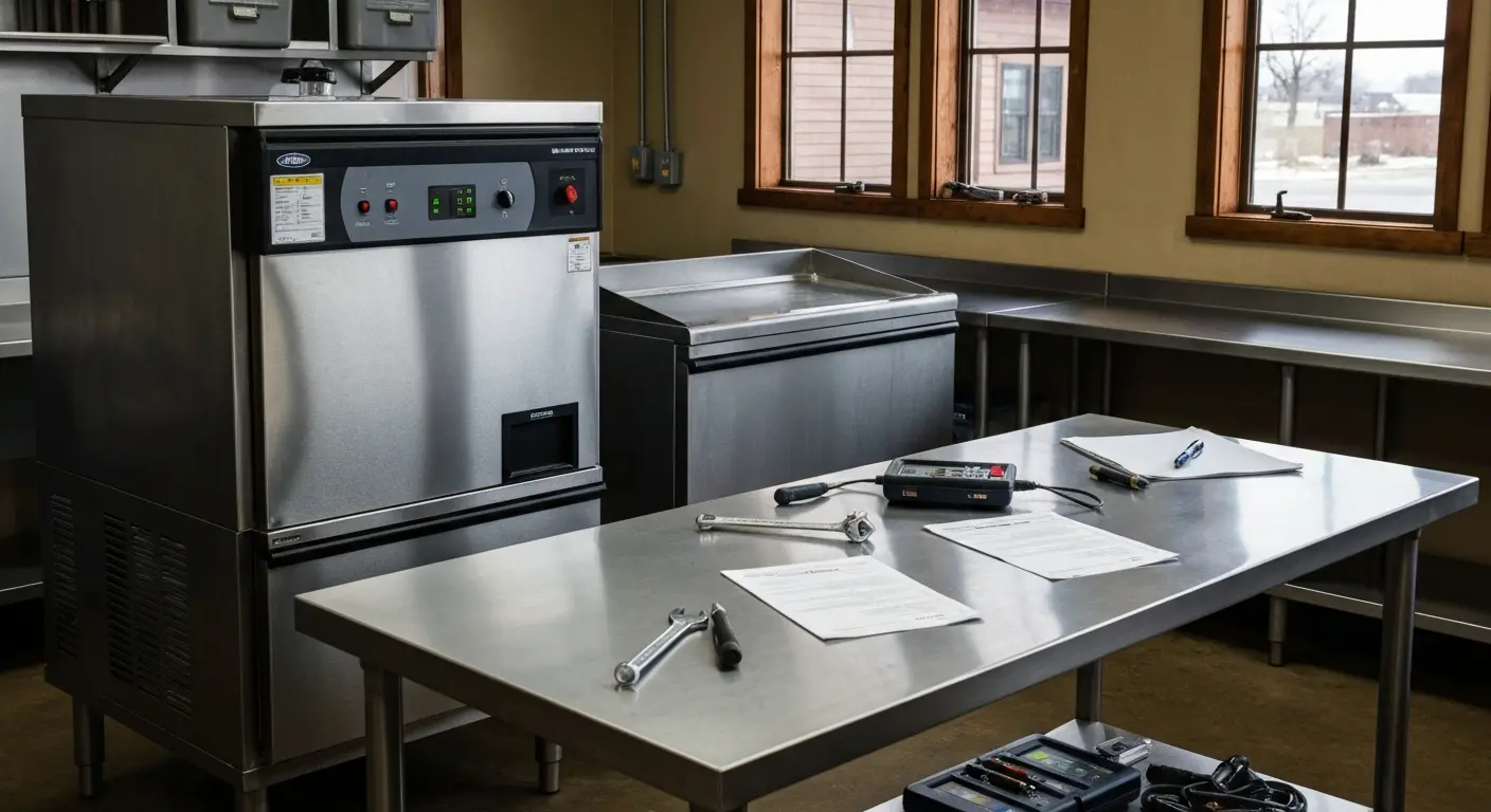 Ice machine and prep table repair