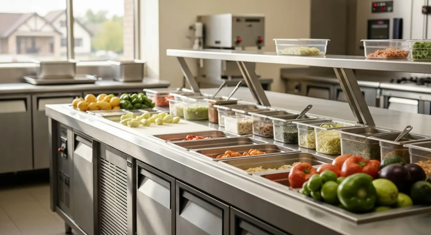 Work-station prep table service