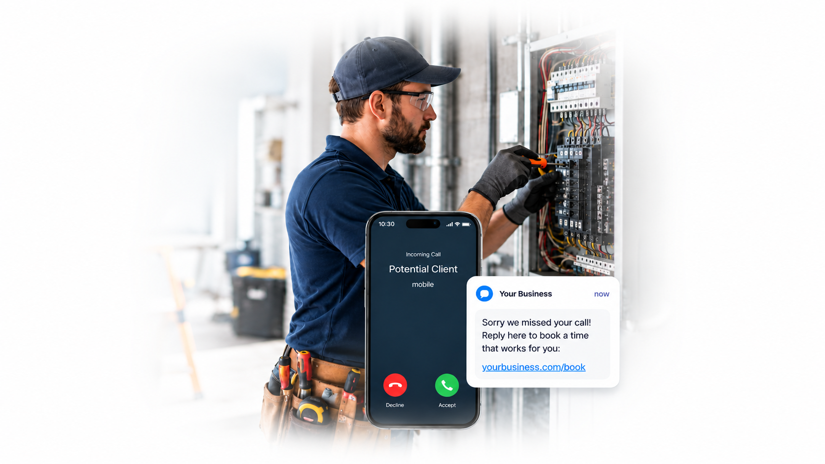 Missed Call Connect mobile app preview