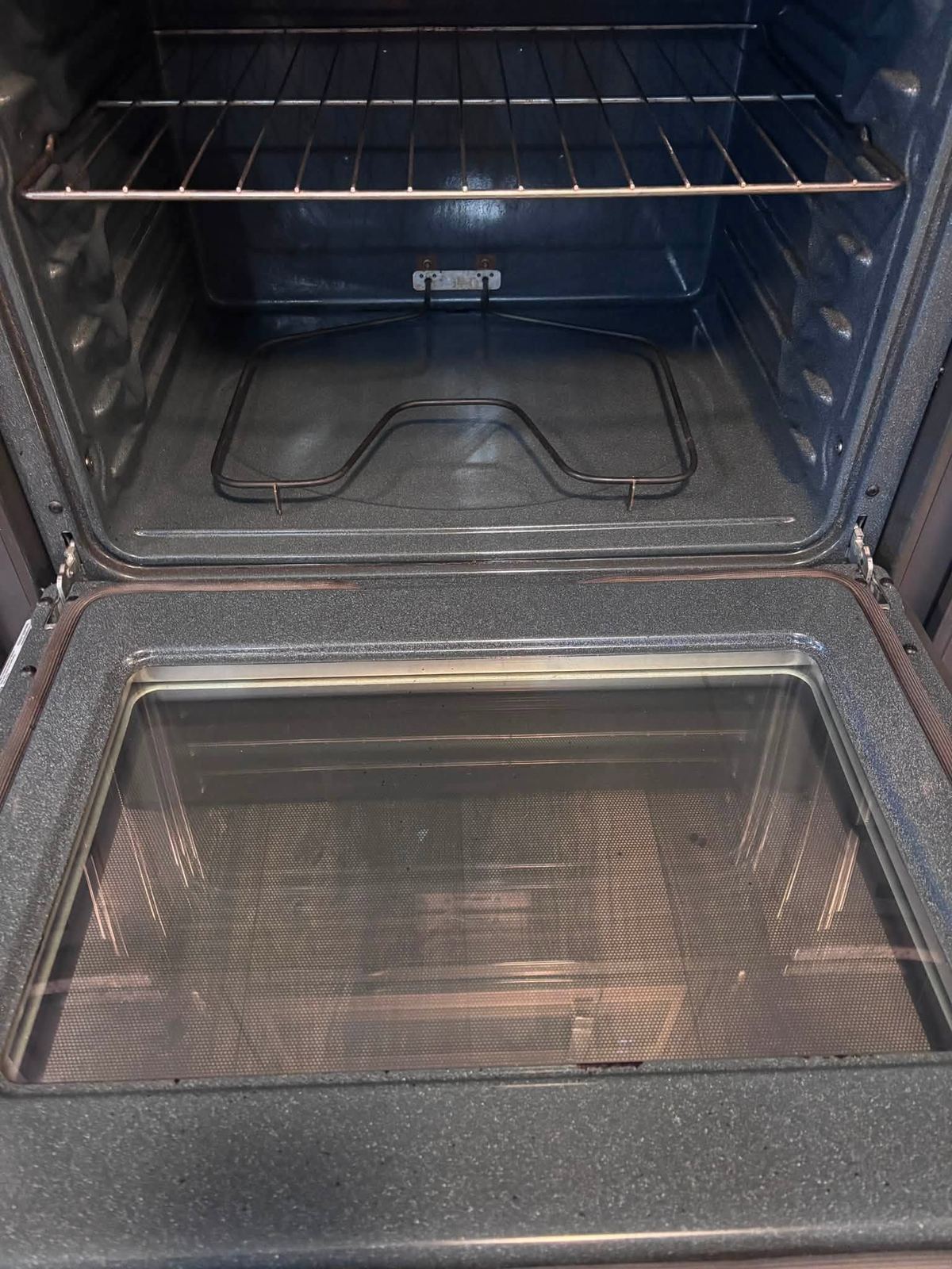 Oven interior after a deep clean