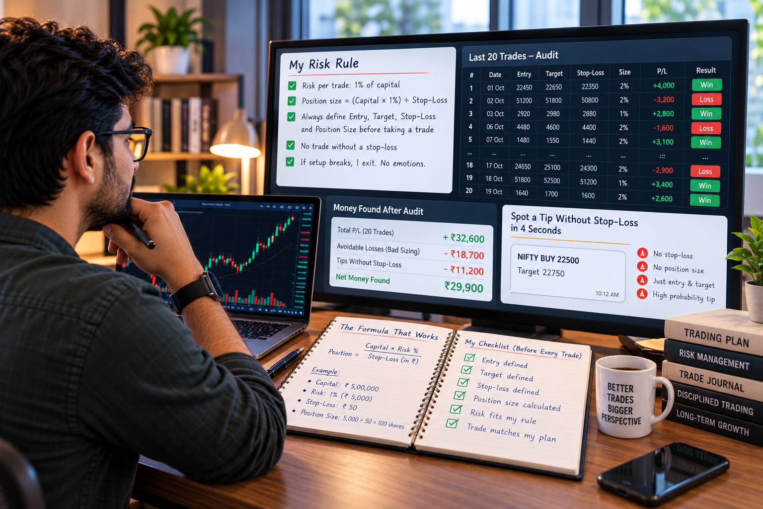 Trader with a written rule and audited trades