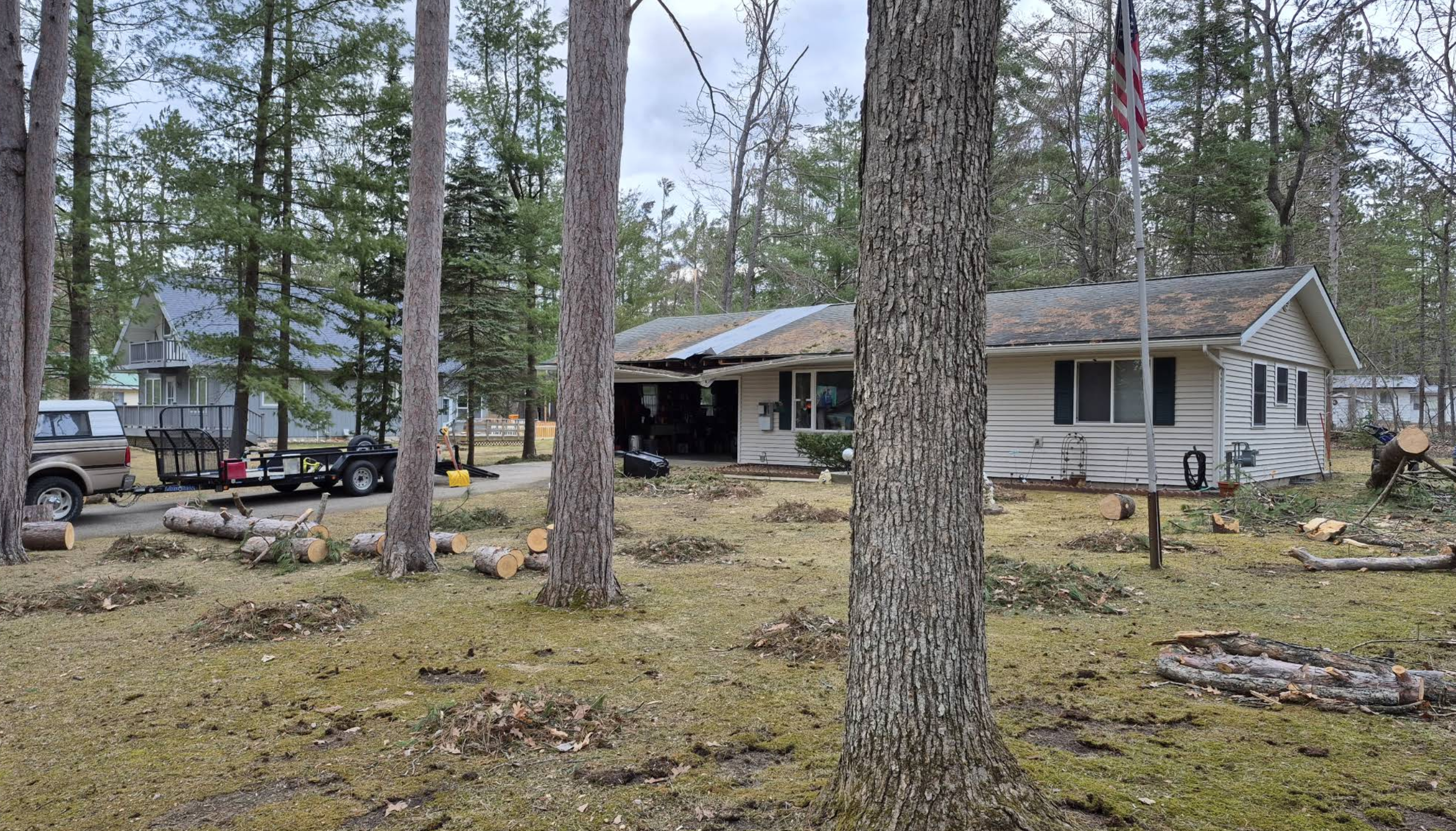 Storm damage cleanup