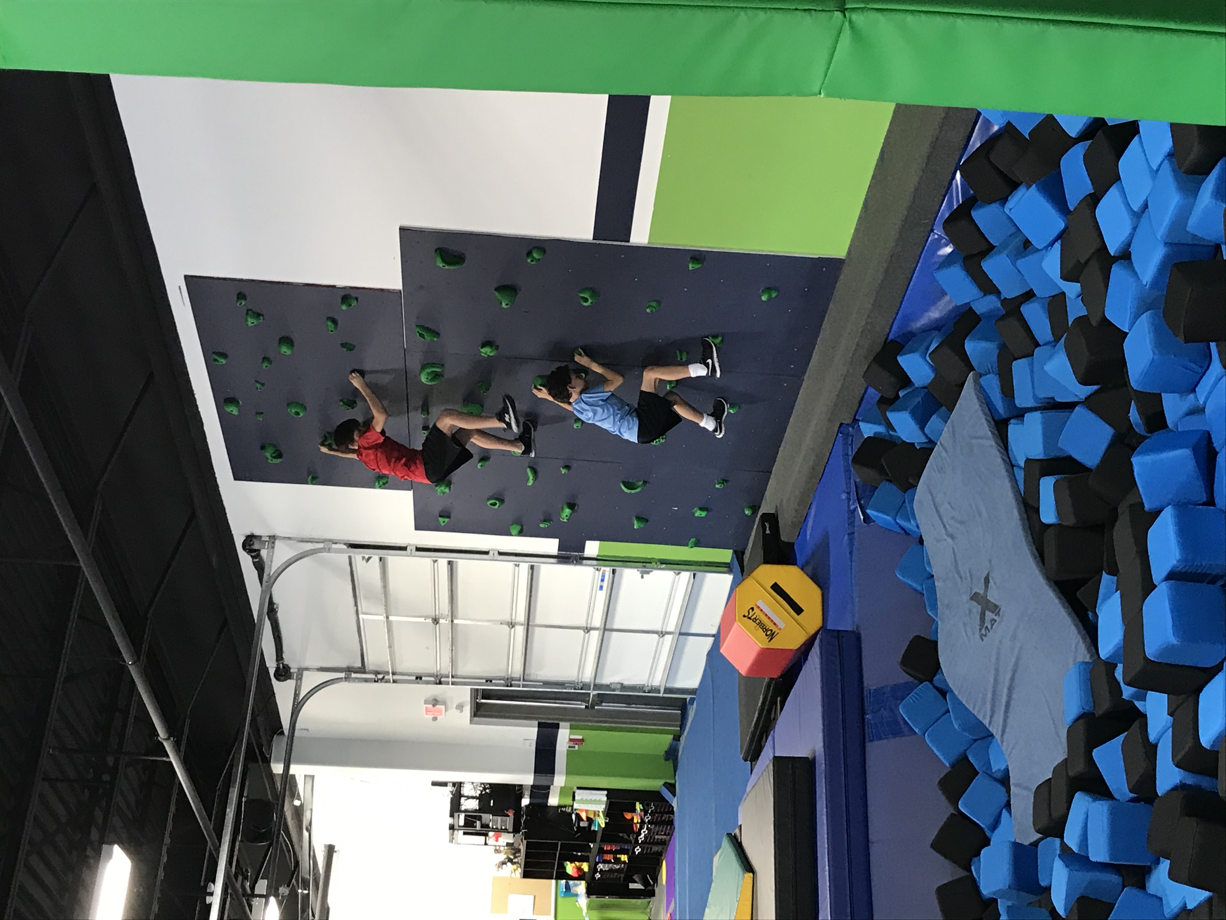 Child working through an active obstacle challenge
