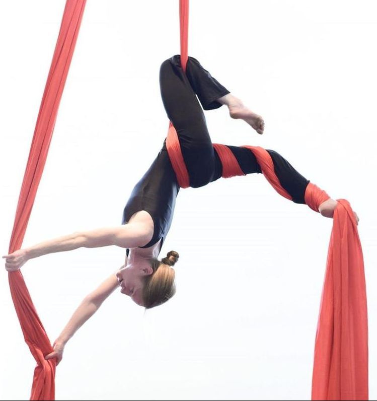 Aerial acrobatics training at Alpha Omega