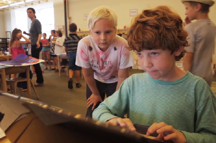 Children reading and learning