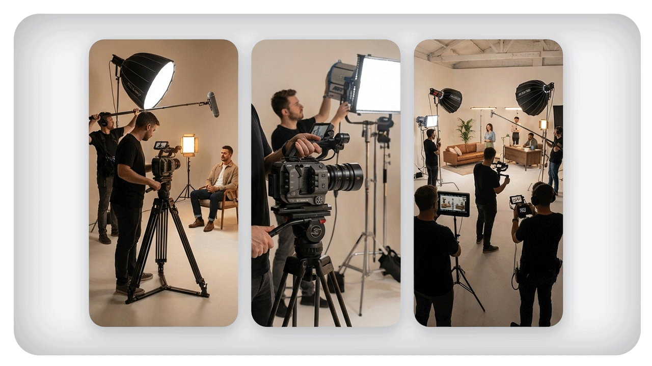 Un tournage professionnel
