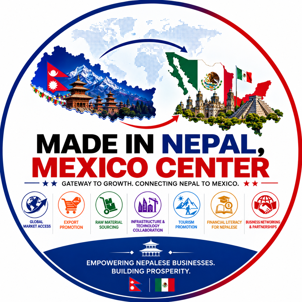 Made in Nepal, Mexico Center logo