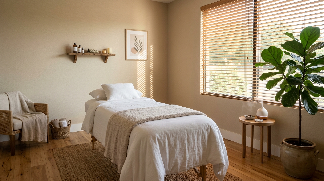modern wellness clinic interior Katy Texas treatment room