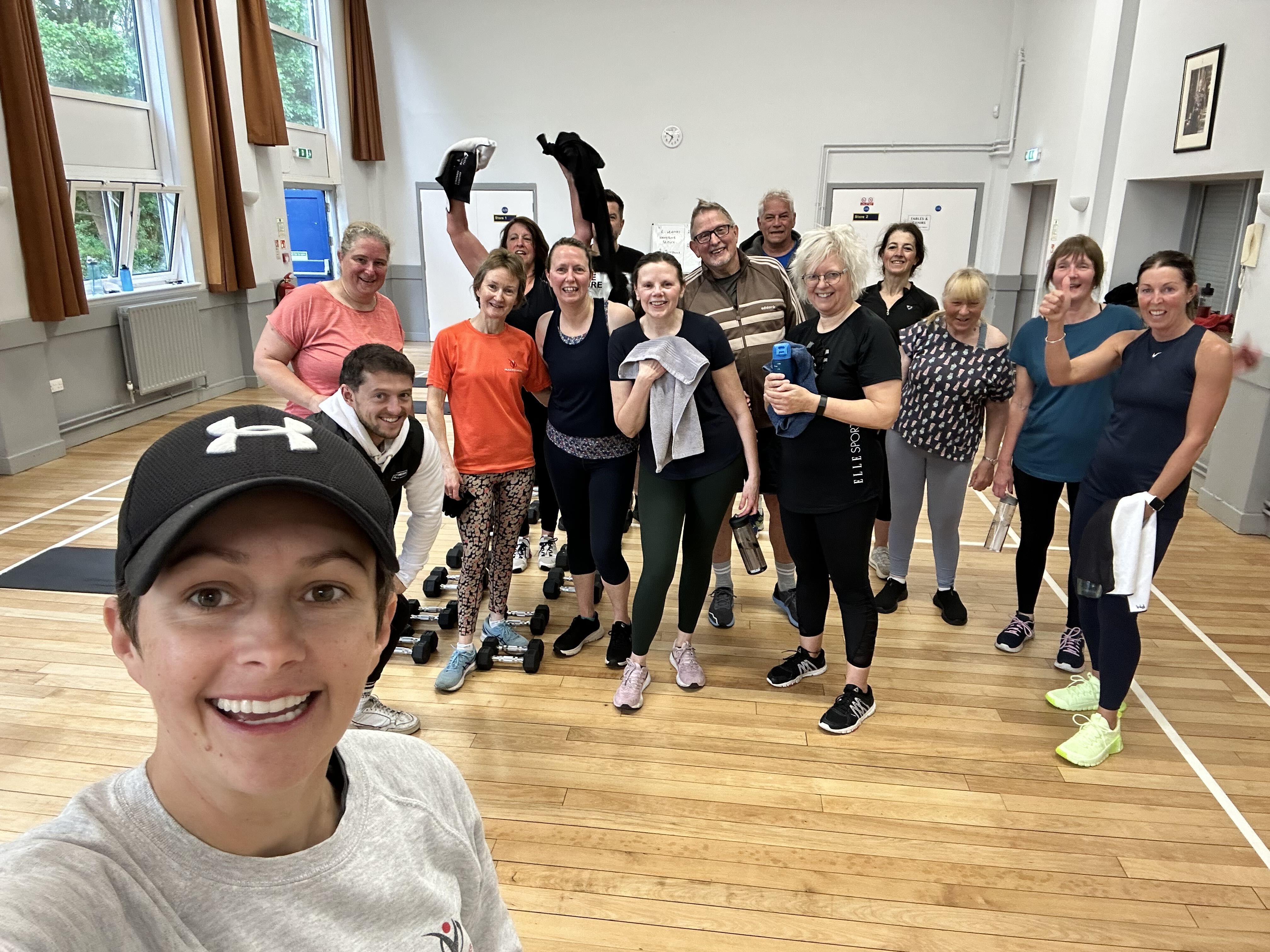 Members training together in a supportive group