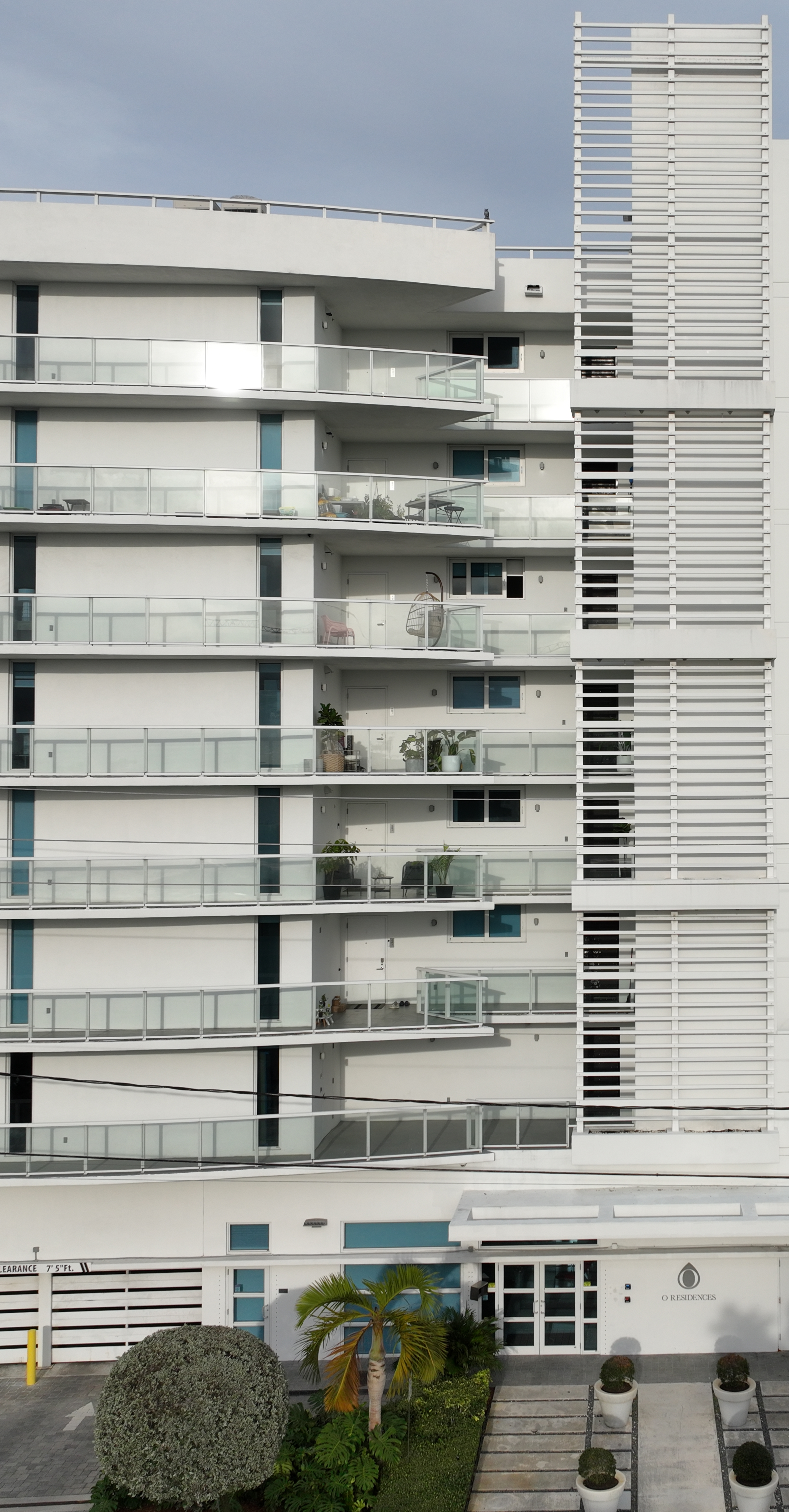 Large commercial building in Miami inspected with a drone